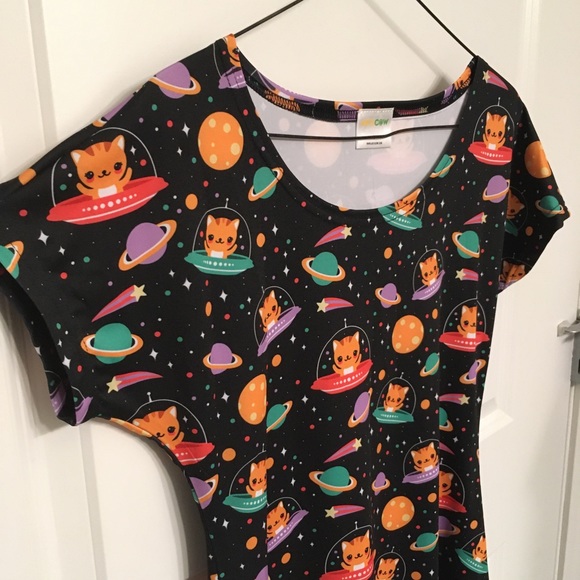 Fun 🪐 Space Kitten 🐈 Patterned Dress - Picture 8 of 9